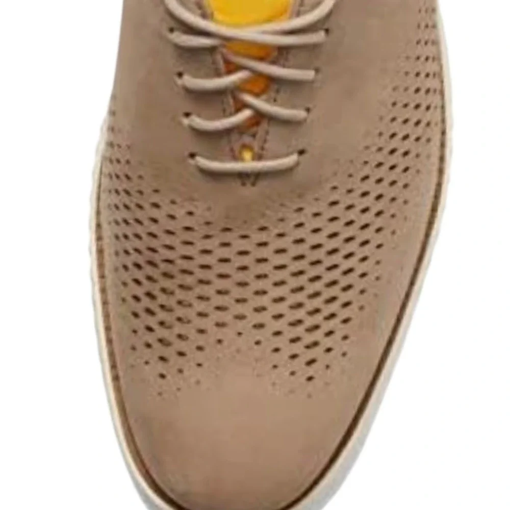Cole Haan Men's 2 Zerogrand Laser Wingtip Oxfords Size 8 M‎ Color Dune Ivory NEW